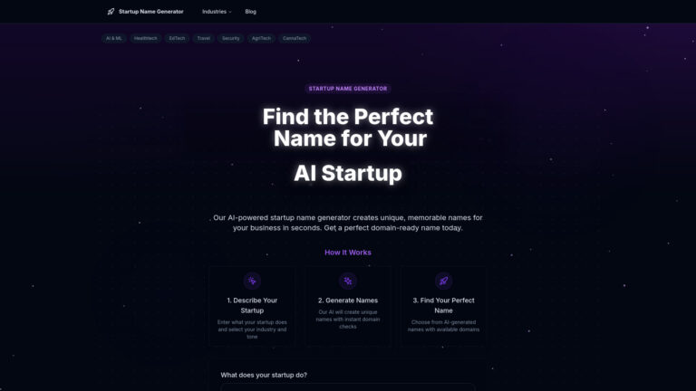 AI Startup Name Generator