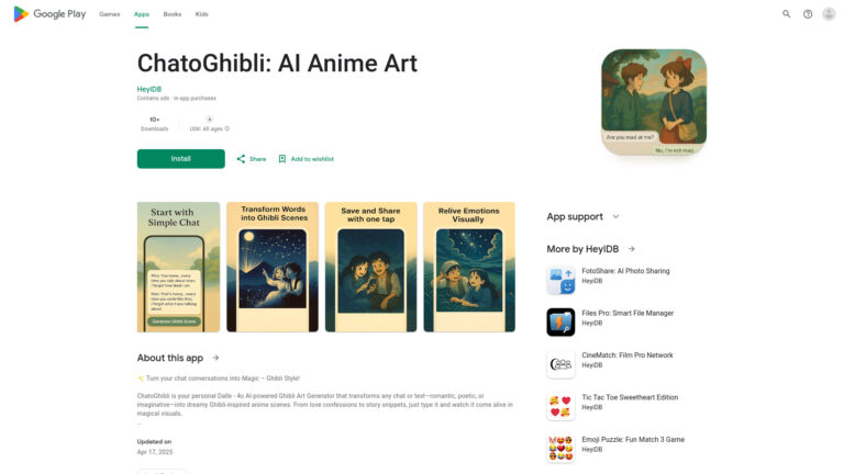 ChatoGhibli: AI Anime Art