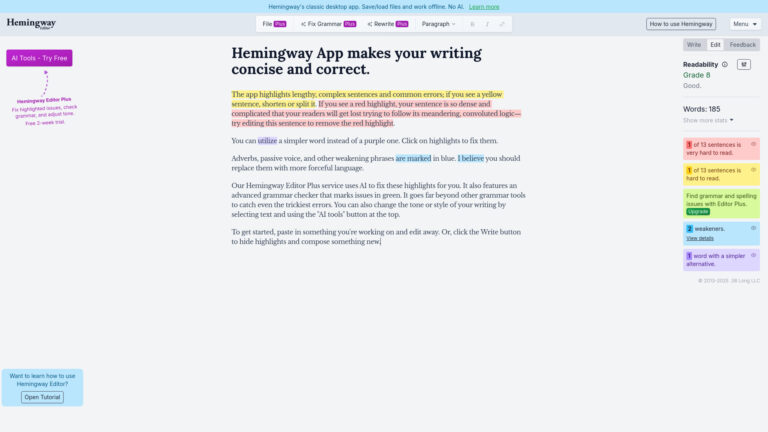 Hemingway Editor