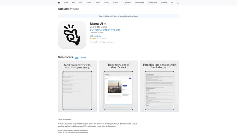 Manus AI App