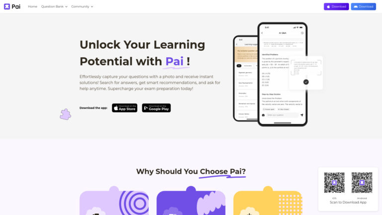 Pai: AI Tutor For A-Level, AP, and More
