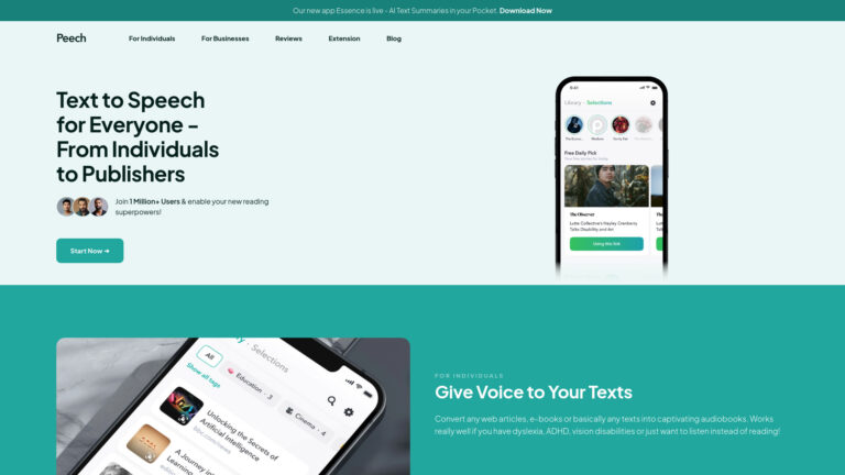 Peech: Text to Speech Reader