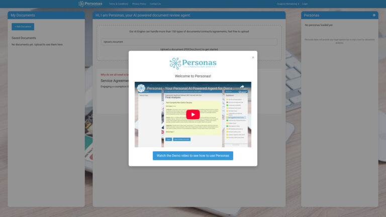 Personas - AI Powered Document Review