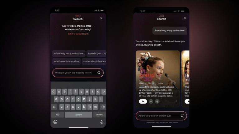 Netflix wprowadza na rynek swoje generatywne narzędzie wyszukiwania oparte na sztucznej inteligencji